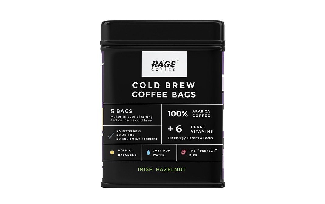 Rage Coffee Cold Brew Coffee Irish Hazelnut   Tin  250 grams